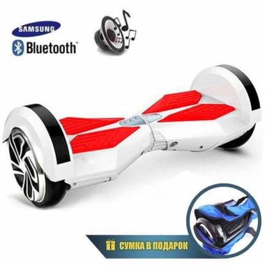 Гироскутер Smart Balance Transformers LED 8" (Белый с красным) &mdash; GIROSKUTERSTORE