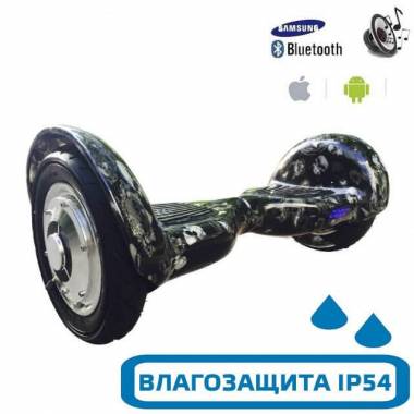 Гироскутер с Влагозащитой Smart Balance 10" APP+Самобаланс (Черный с черепами) &mdash; GIROSKUTERSTORE